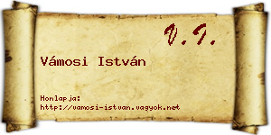 Vámosi István névjegykártya
